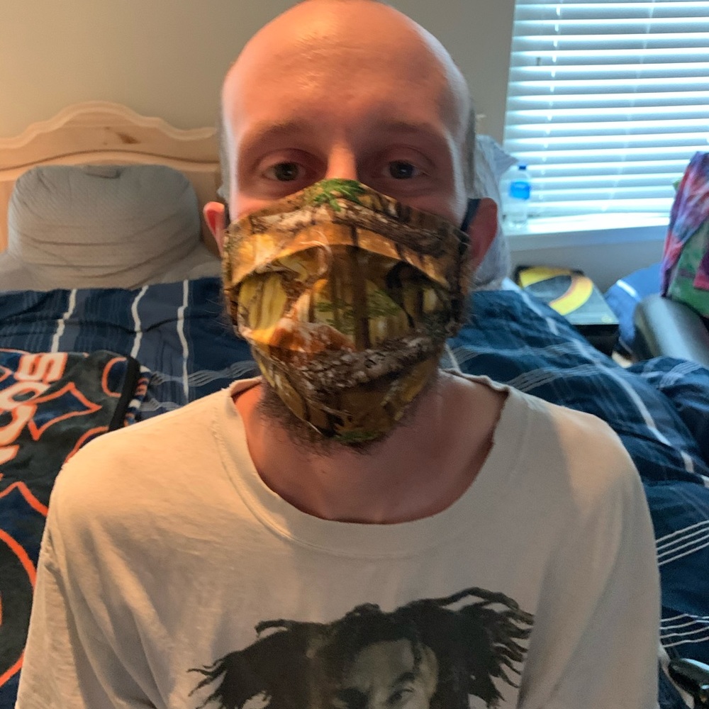 Pleated Deer Camo Cotton Mask